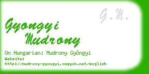 gyongyi mudrony business card